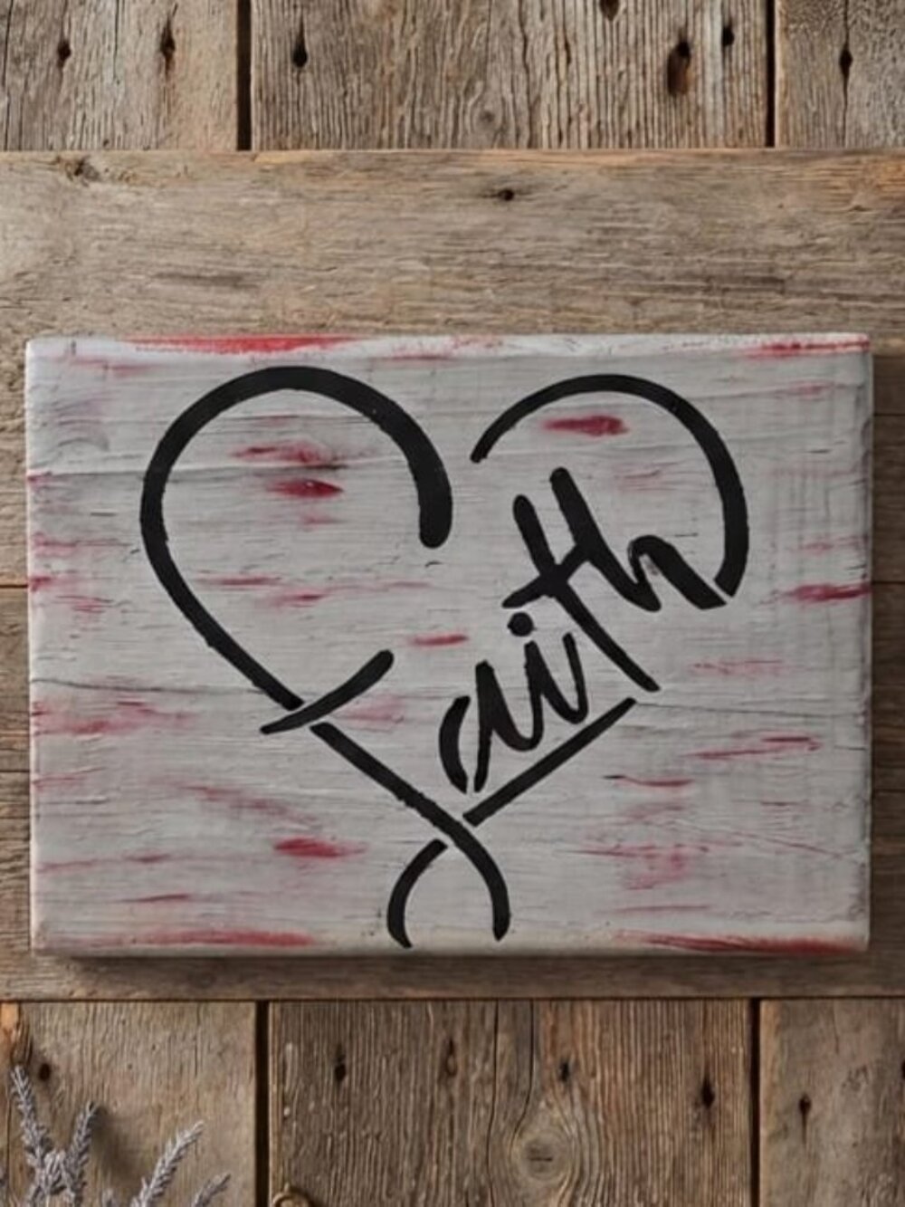 Faith Rustic Wall Sign
